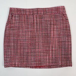 White House Black Market Pink Tweed Boot Skirt Women's 10